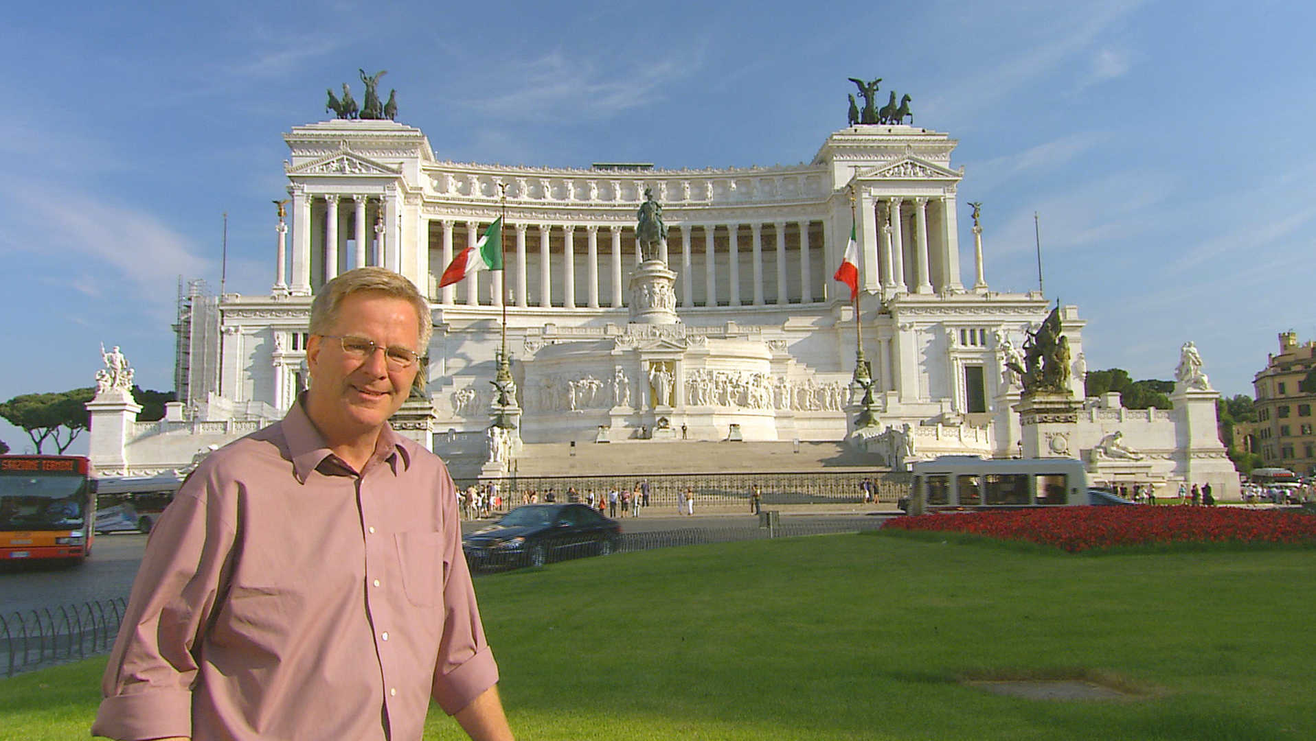 Rick at the Victor Emmanuel monument